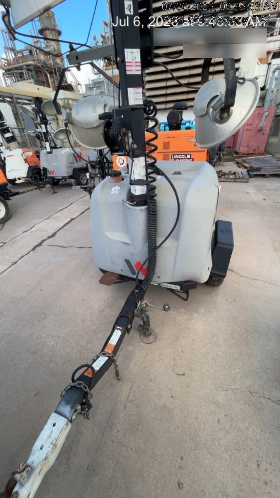 2018 Wacker Neuson LTV6L-MH Wacker Neuson LTV6L Mobile Light Tower w/Fuel Level Sensor Installed