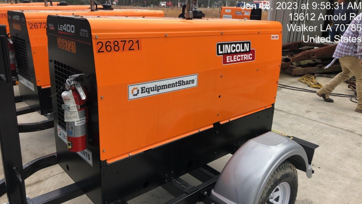 2022 Lincoln Electric LE400 Kubota V1505, Trlr, Cable Rack, Light Kit, ES Decals, T3