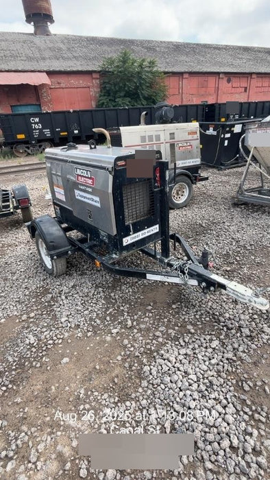2019 Lincoln Electric Vantage 322 Welder Ready-Pak 3, Two wheel trailer, Fender and Light kit, Cable Rack