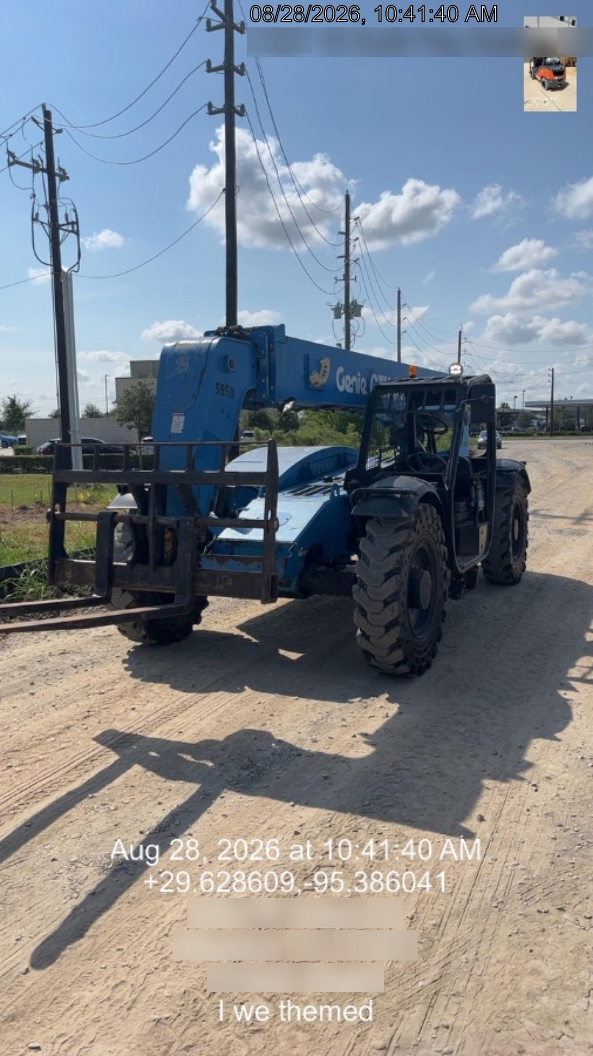 2017 Genie GTH-844 Genie GTH-844, Solid Tires, 60" carriage/forks, Open ROPS, Work Lights