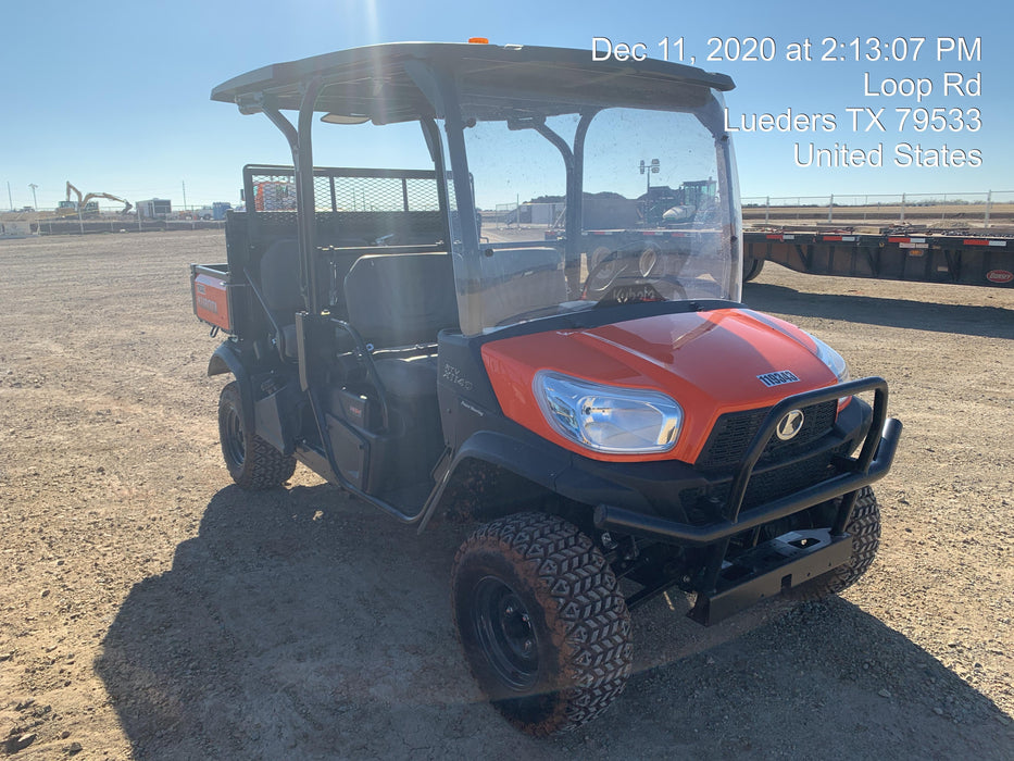 Kubota RTV-X1140W-H Canopy, 4-Seater, Diesel, Windshield Acrylic Clear, LED Strobe, Backup Alarm