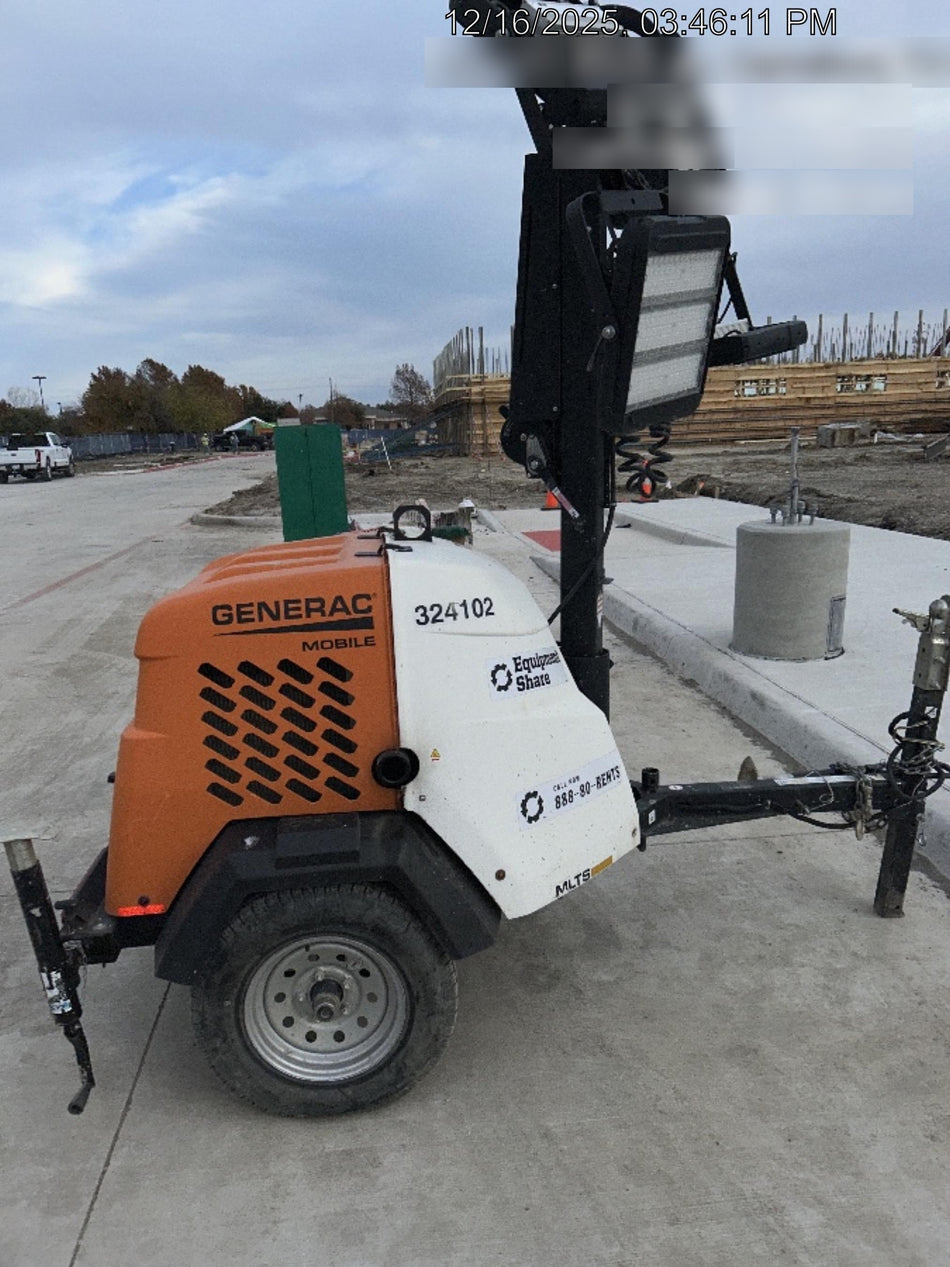 2023 Generac MLT2 Diesel, Flex Switch 120V Input, Powerzone Controller, (4) 320W LED Lights, 4kW Generator, 39.9 Gal Fuel Tank, 2" Ball, T3