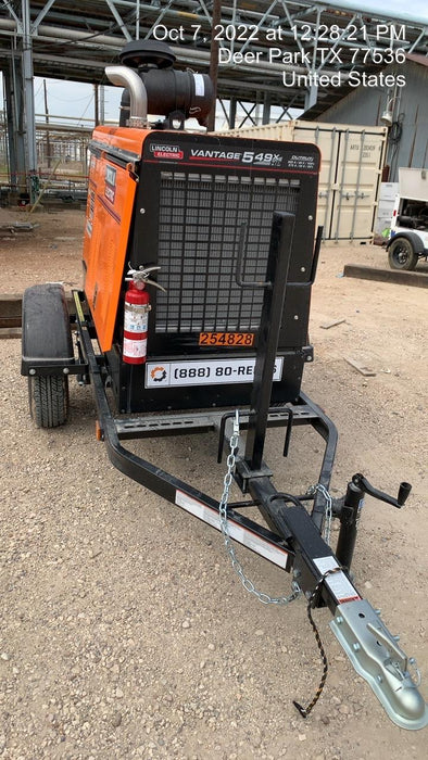 2022 Lincoln Electric Vantage 549X Crosslink Technology, Trailer Mounted, ES Decals, T3
