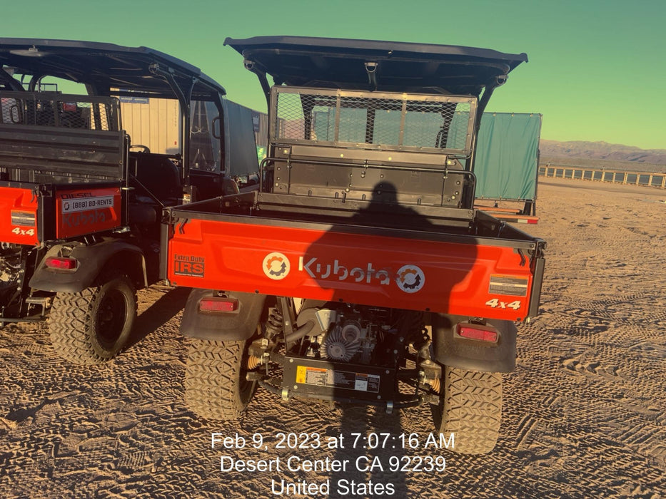 2022 Kubota RTV-X1140W-H Plastic Canopy, Windshield Acrylic Clear, LED Strobe Light, Wire Harness Kit, Back up Alarm