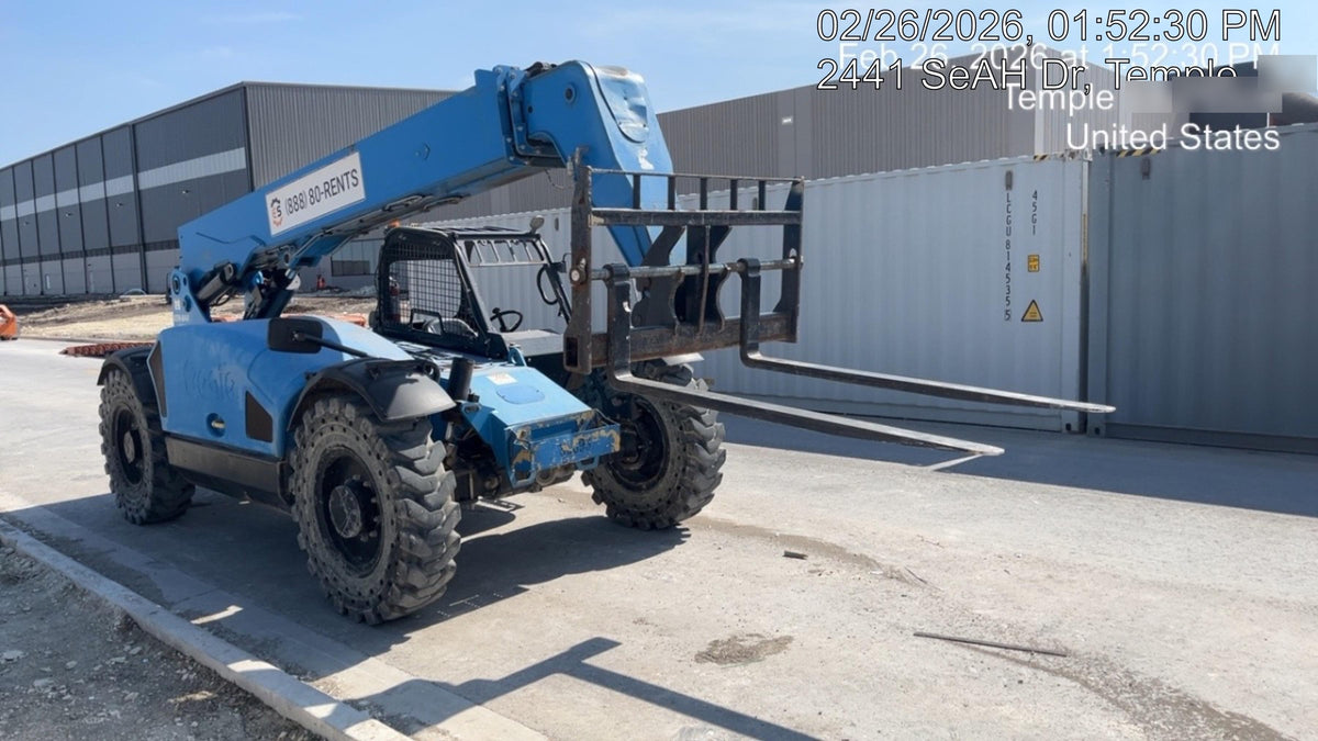 2019 Genie GTH-844 Canopy, Solid RT Tires, LED Work Lights, Beacon 60" QA Carriage, 48" Forks