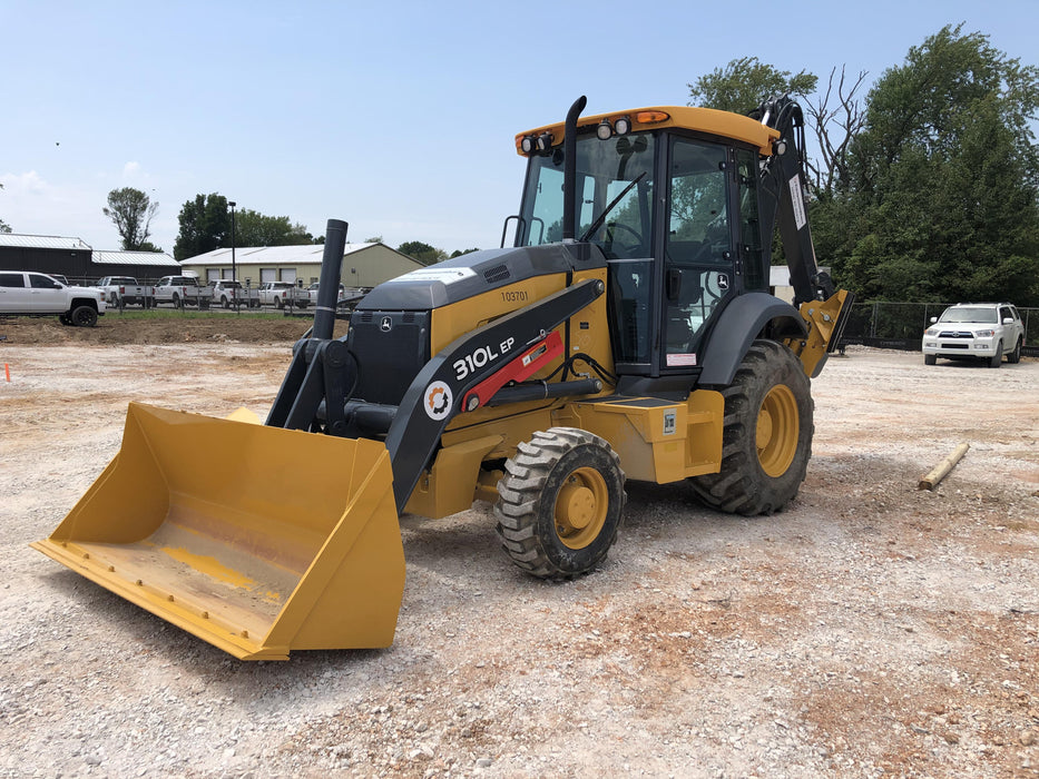 2020 John Deere 310LEP Cab/Heat/Air, 4WD, Standard Stick, Pilot Controls, 2 Way Hydraulics, TAG Manual QC