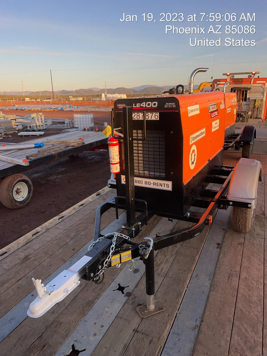 2023 Lincoln Electric LE400 Kubota V1505, Trlr, Cable Rack, Light Kit, ES Decals, T3