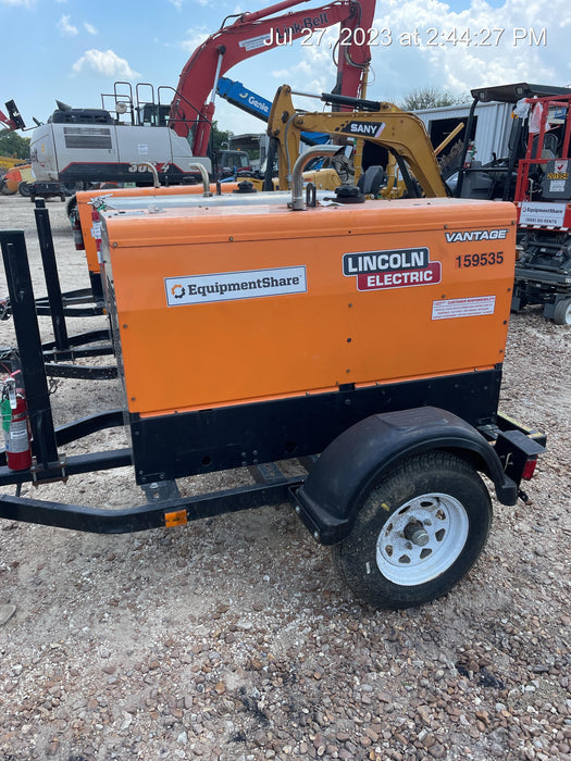 2021 Lincoln Electric Vantage 322 Vantage 322 Ready Pak 3 w/ Decals, ORANGE (includes trailer, cable rack, fender light kit) NO Telematics