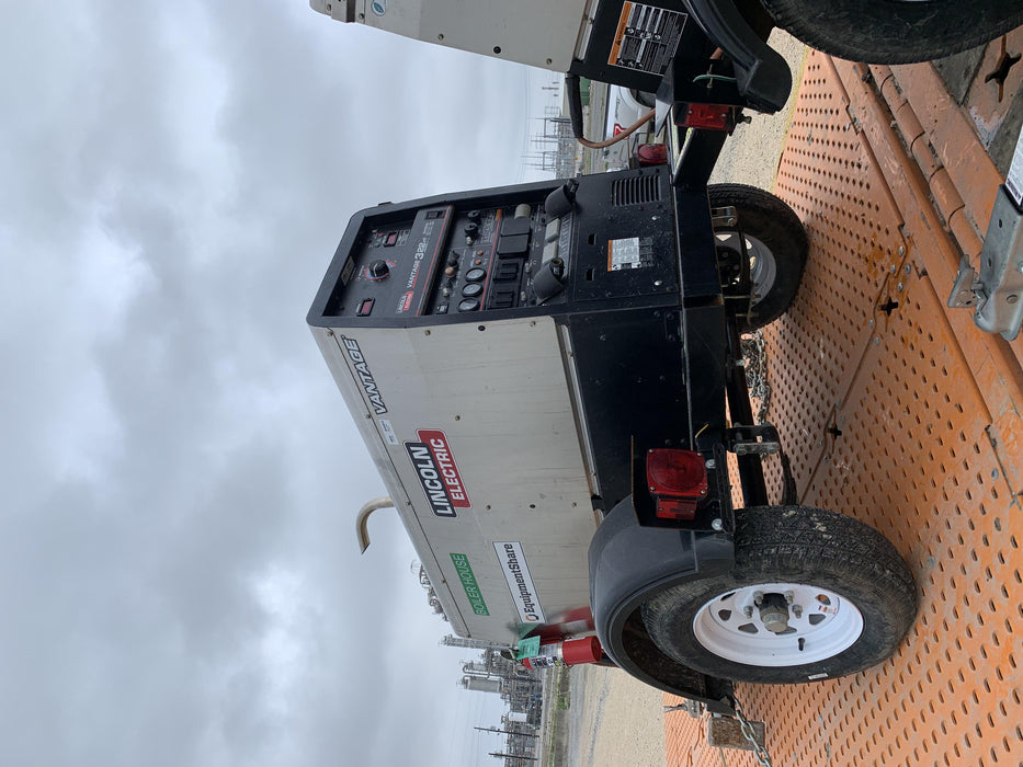 2019 Lincoln Electric Vantage 322 Welder Ready-Pak 3, Two wheel trailer, Fender and Light kit, Cable Rack