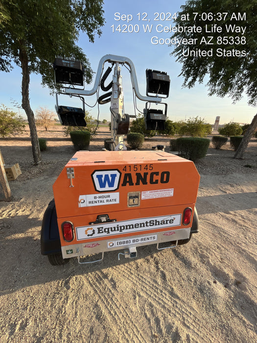 2024 Wanco WLTT-4MM4K Diesel, Deep Sea Controller, Shore Power Plug, Auto Start, (4) 350W LED Floodlights, 4kW Generator, 60 Gal Fuel Tank, 2" Ball, T3
