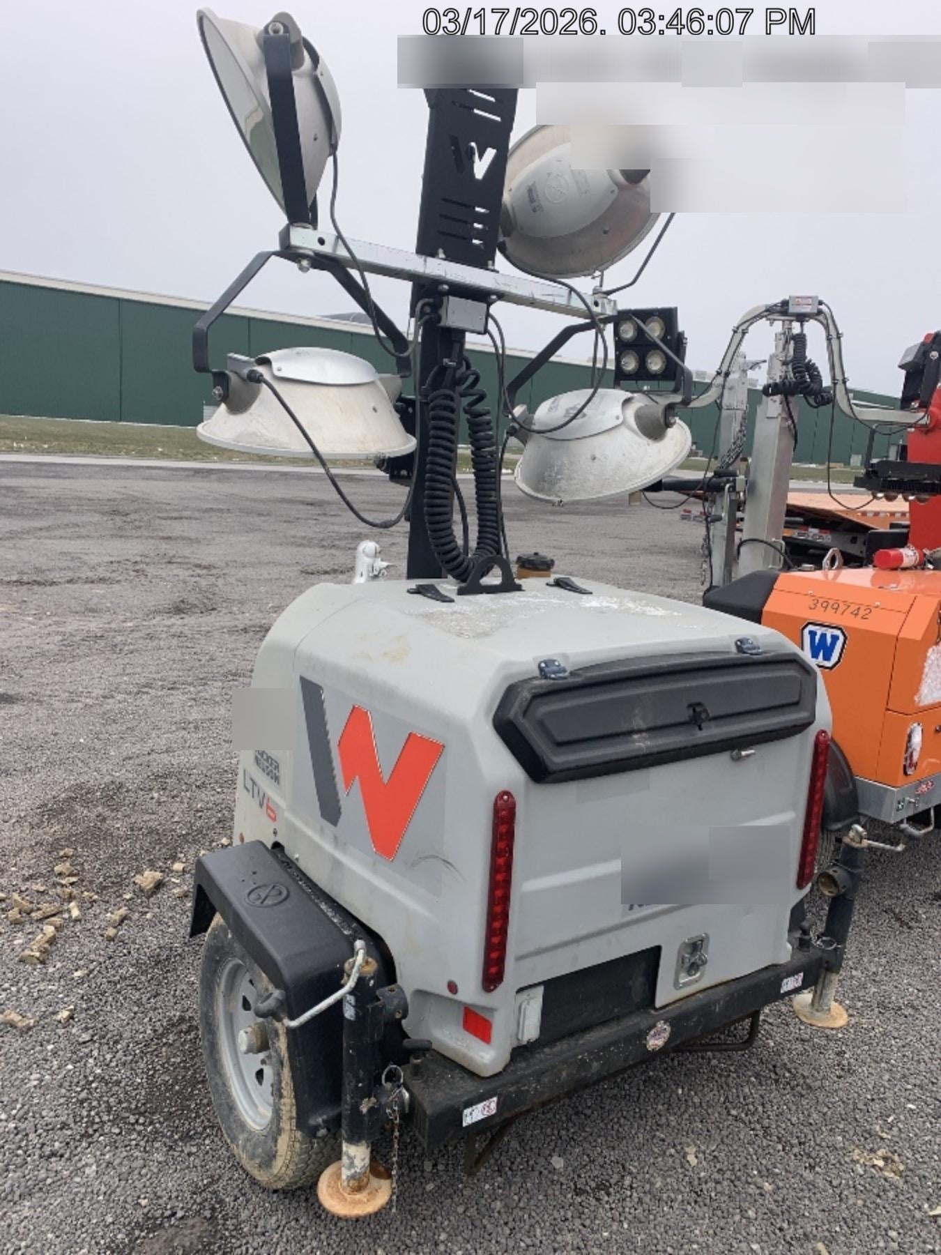 2018 Wacker Neuson LTV6L-MH Wacker Neuson LTV6L Mobile Light Tower w/Fuel Level Sensor Installed
