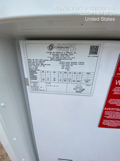 2023 CAPS PAHV-140TC-0NN0NN-5E5-P2-VG2CEUP