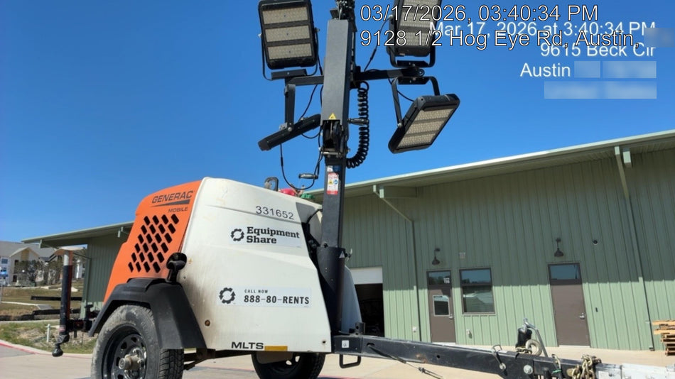 2023 Generac MLT2 Diesel, Flex Switch 120V Input, Powerzone Controller, (4) 320W LED Lights, 4kW Generator, 39.9 Gal Fuel Tank, 2" Ball, T3