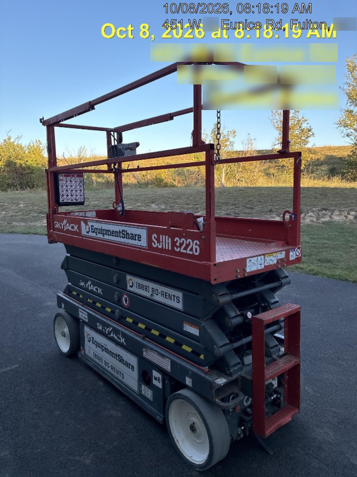 2019 Skyjack SJIII-3226 Standard Options
