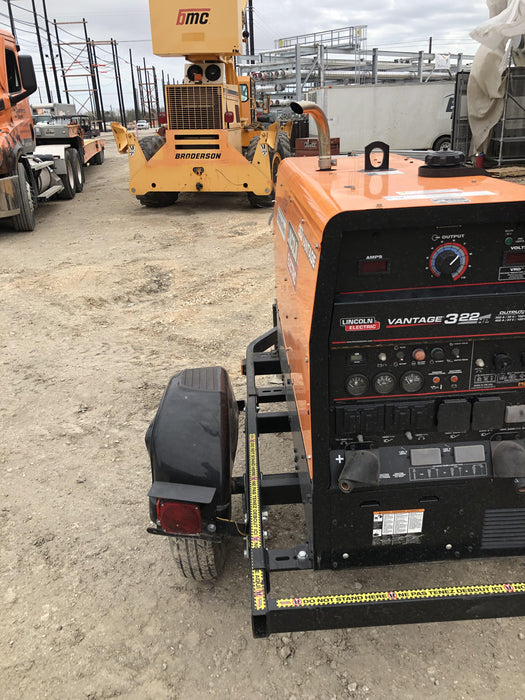 2021 Lincoln Electric Vantage 322 Vantage 322 Ready Pak 3 w/ Decals, ORANGE (includes trailer, cable rack, fender light kit) NO Telematics