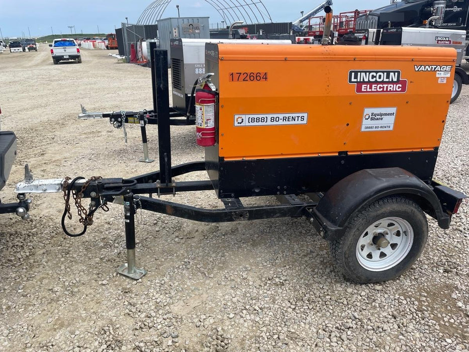 2021 Lincoln Electric Vantage 322 Vantage 322 Ready Pak 3 w/ Decals, ORANGE (includes trailer, cable rack, fender light kit) NO Telematics