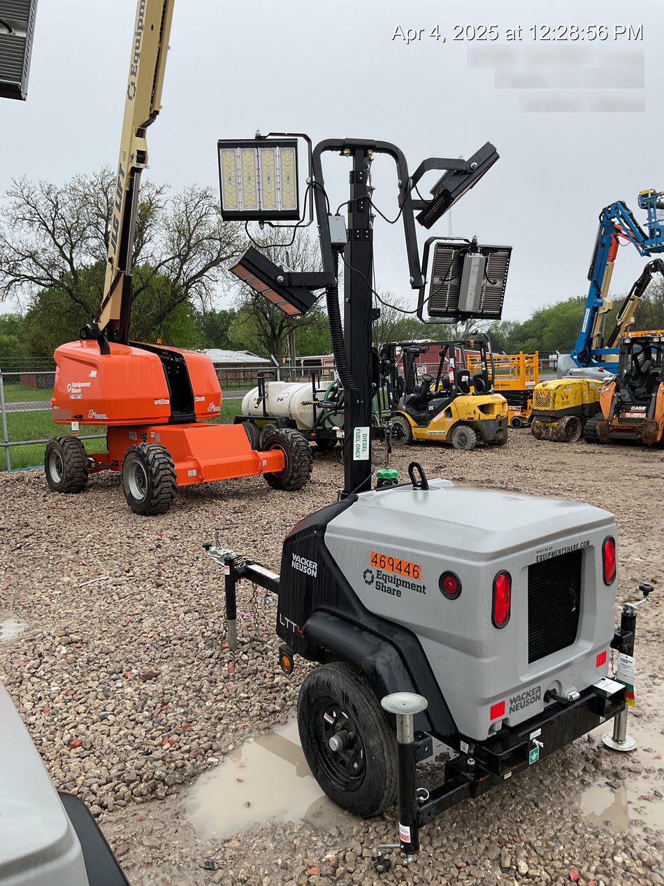 2024 Wacker Neuson LTT4 Diesel, Kohler KDW702, Deep Sea Controller, Auto Start, LED 320W, Bypass Outlet, T3