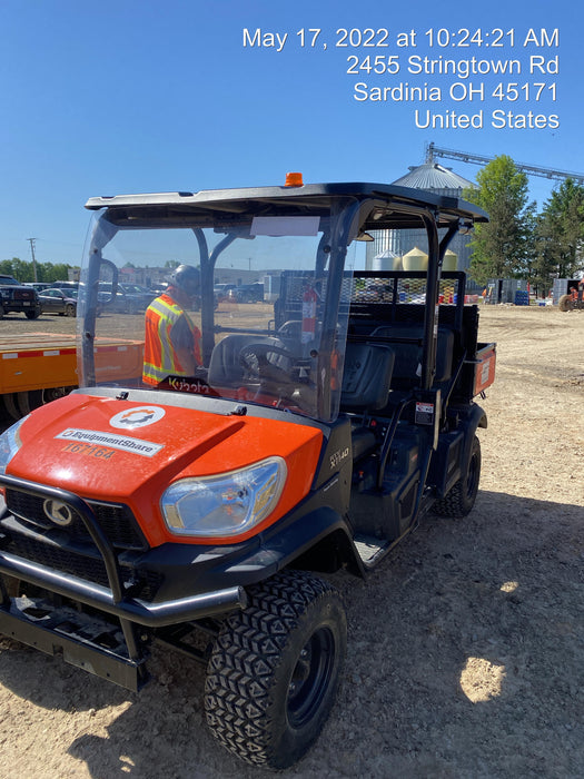 2022 Kubota RTV-X1140W-H Plastic Canopy, Windshield Acrylic Clear, LED Strobe Light, Wire Harness Kit, Back up Alarm