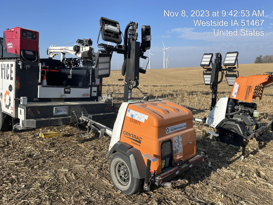 2023 Generac MLT2 Diesel, Flex Switch 120V Input, Powerzone Controller, (4) 320W LED Lights, 4kW Generator, 39.9 Gal Fuel Tank, 2" Ball, T3