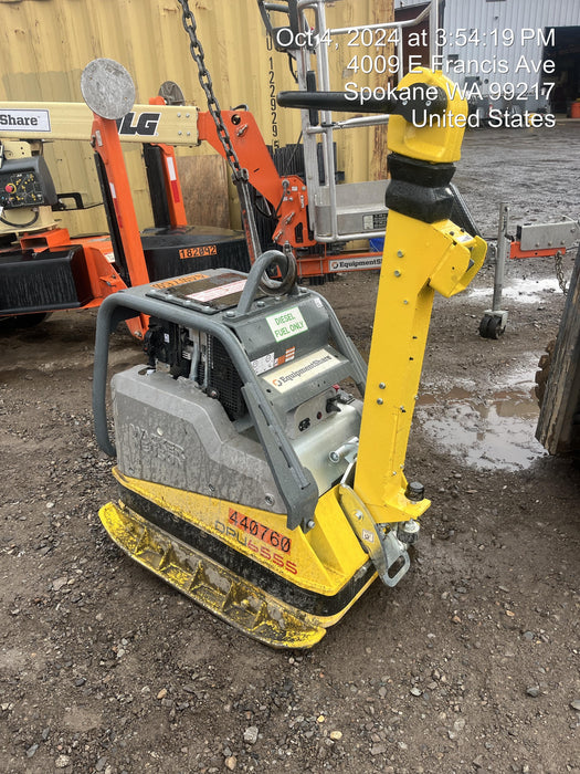 2024 Wacker Neuson DPU6555Heh Hatz Diesel, Reversible Plate Compactor, electric start