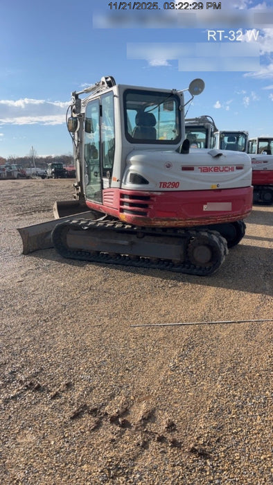 2019 Takeuchi TB290 Takeuchi TB290 Cab/Heat/AC w/Rubber Tracks, Auxiliary Hydraulics, Dozer Blade, Manual QC, 18/24/36" Buckets, Hydraulic Thumb Installed