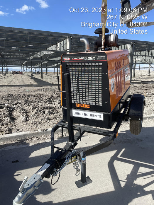 2021 Lincoln Electric Vantage 549X Ready Pak 3, ORANGE (includes trailer, cable rack, fender light kit)