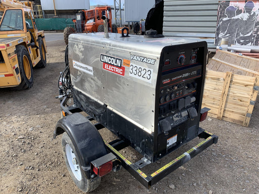 2019 Lincoln Electric Vantage 322 Welder Ready-Pak 3, Two wheel trailer, Fender and Light kit, Cable Rack