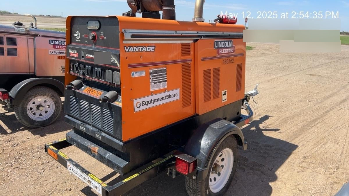 2021 Lincoln Electric Vantage 549X Ready Pak 3, ORANGE (includes trailer, cable rack, fender light kit)