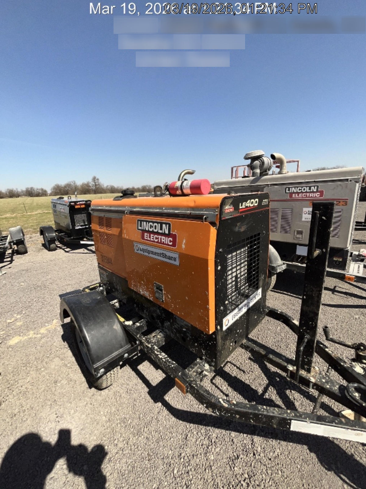 2023 Lincoln Electric LE400 Kubota V1505, Trlr, Cable Rack, Light Kit, ES Decals, T3