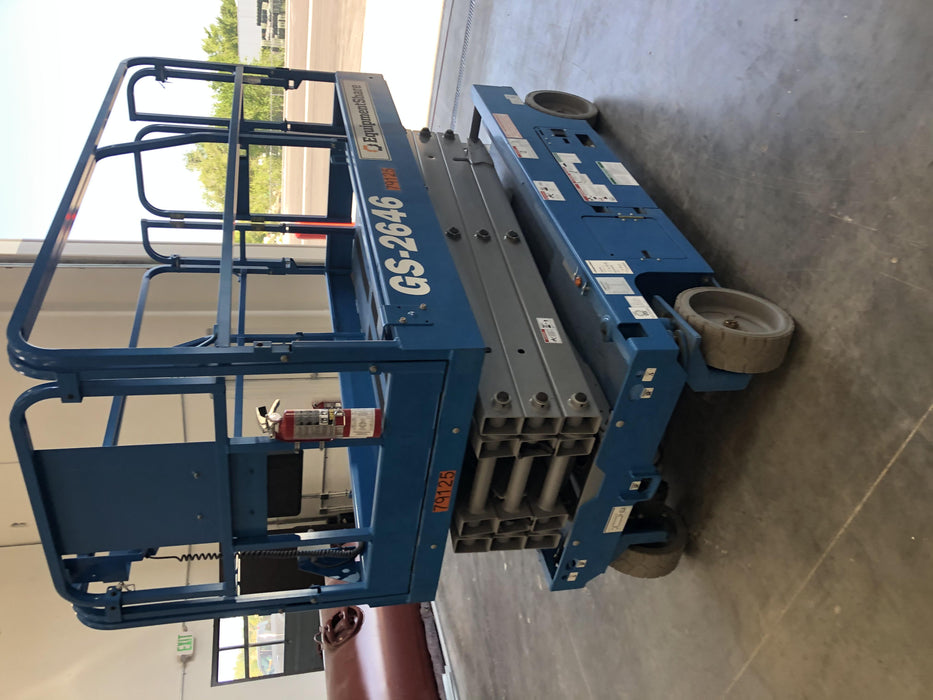 2019 Genie GS-2646 folding rails with full height swing gate