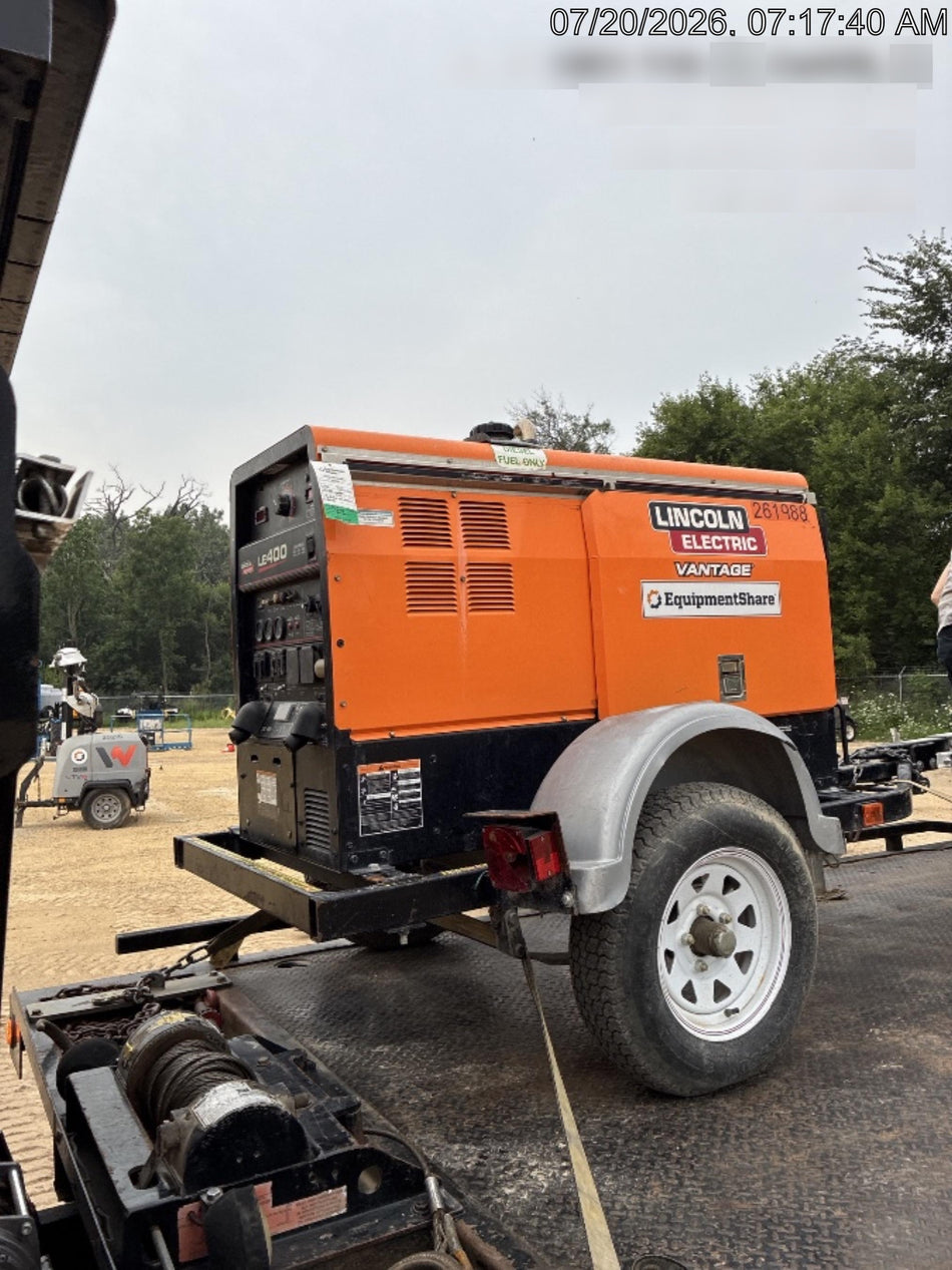 2022 Lincoln Electric LE400 Kubota V1505, Trlr, Cable Rack, Light Kit, ES Decals, T3