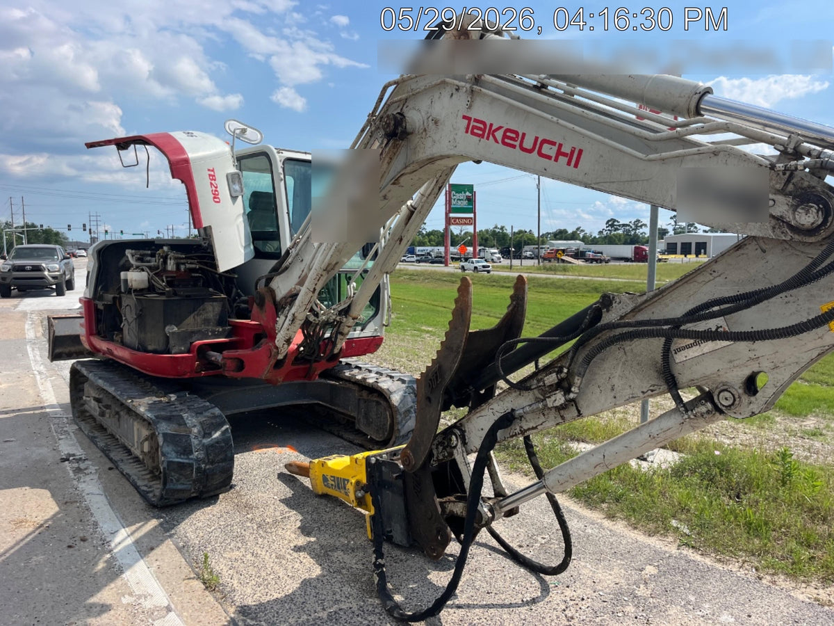 2019 Takeuchi TB290 Takeuchi TB290 Cab/Heat/AC w/Rubber Tracks, Auxiliary Hydraulics, Dozer Blade, Manual QC
