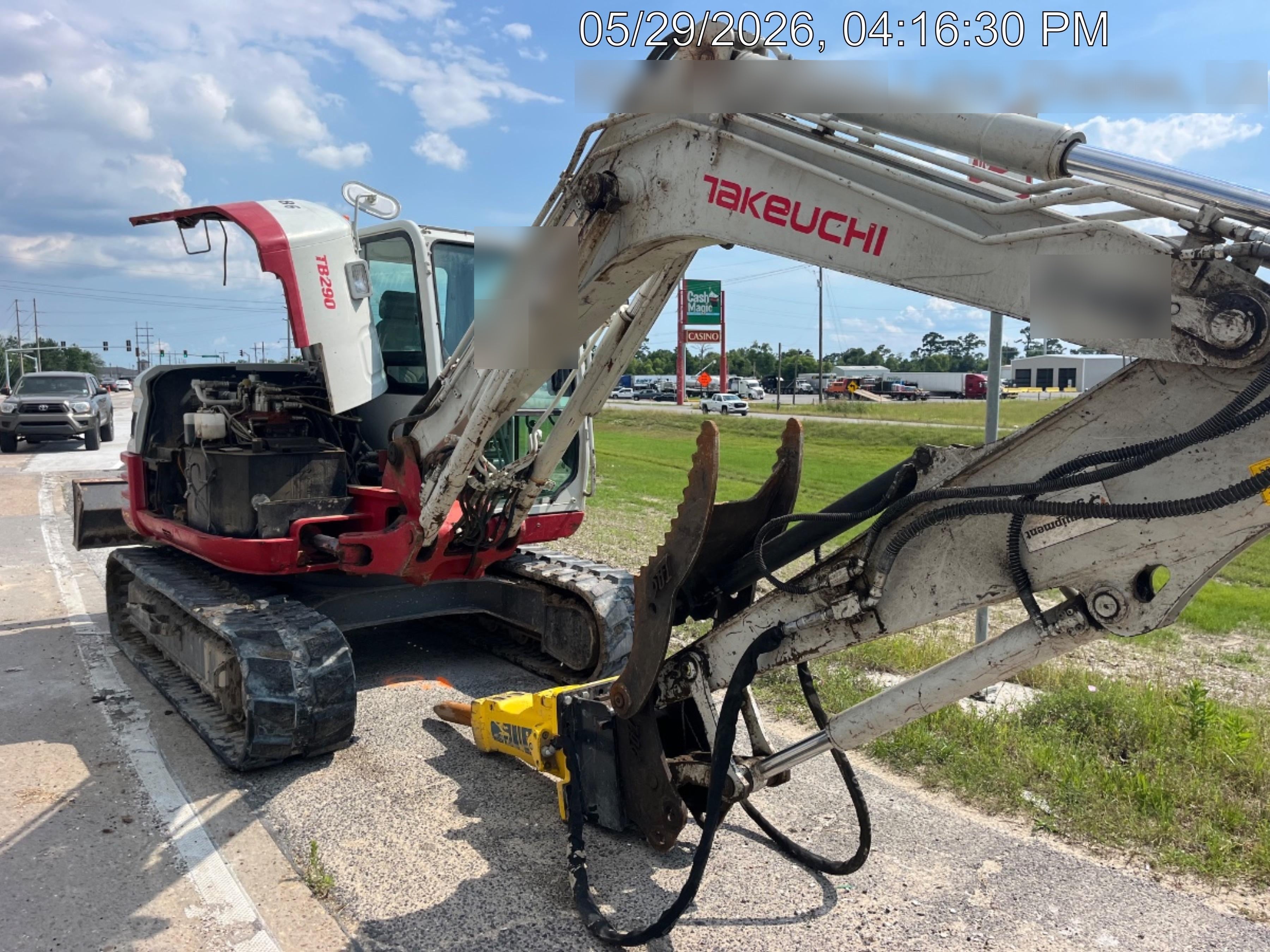 2019 Takeuchi TB290 Takeuchi TB290 Cab/Heat/AC w/Rubber Tracks, Auxiliary Hydraulics, Dozer Blade, Manual QC