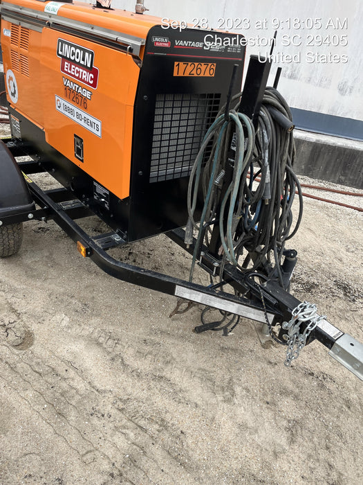 2021 Lincoln Electric Vantage 322 Vantage 322 Ready Pak 3 w/ Decals, ORANGE (includes trailer, cable rack, fender light kit) NO Telematics