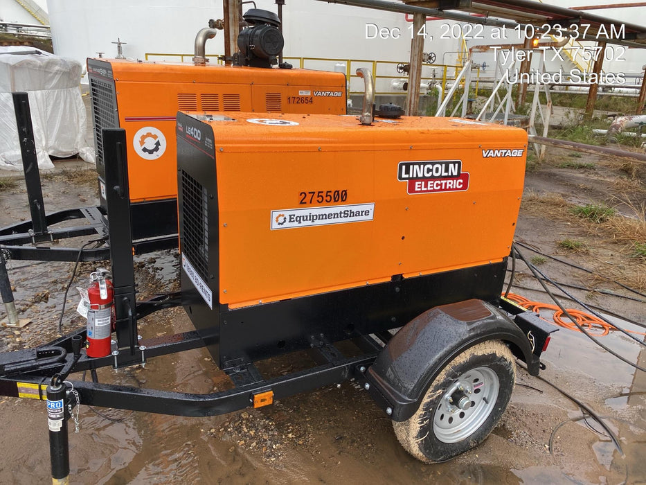 2022 Lincoln Electric LE400 Kubota V1505, Trlr, Cable Rack, Light Kit, ES Decals, T3