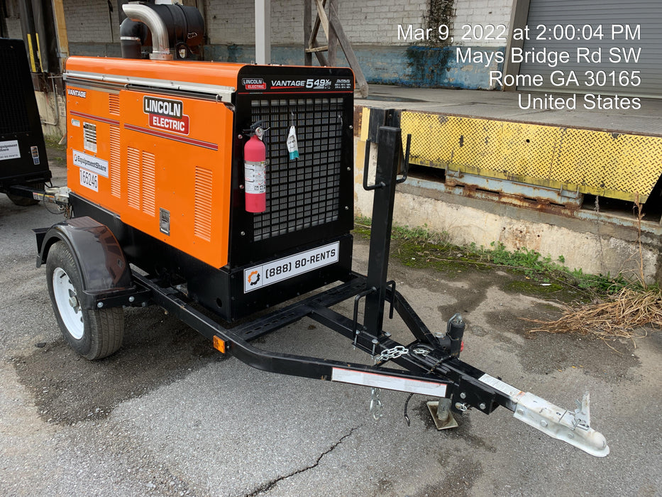 2021 Lincoln Electric Vantage 549X Ready Pak 3, ORANGE (includes trailer, cable rack, fender light kit)