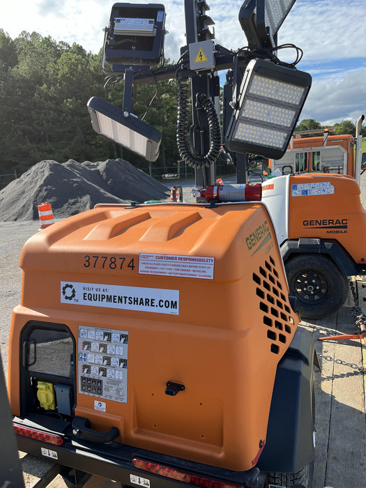 2023 Generac MLT2 Diesel, Flex Switch 120V Input, Powerzone Controller, 
(4) 320W LED Lights, 4kW Generator, 39.9 Gal Fuel Tank, 2" Ball, T3