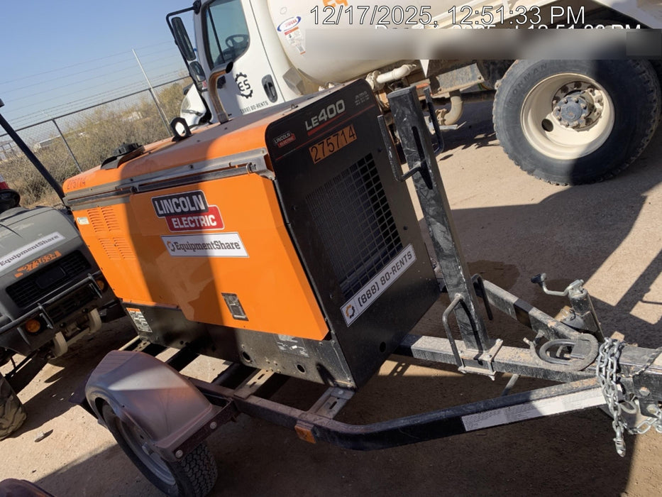 2022 Lincoln Electric LE400 Kubota V1505, Trlr, Cable Rack, Light Kit, ES Decals, T3