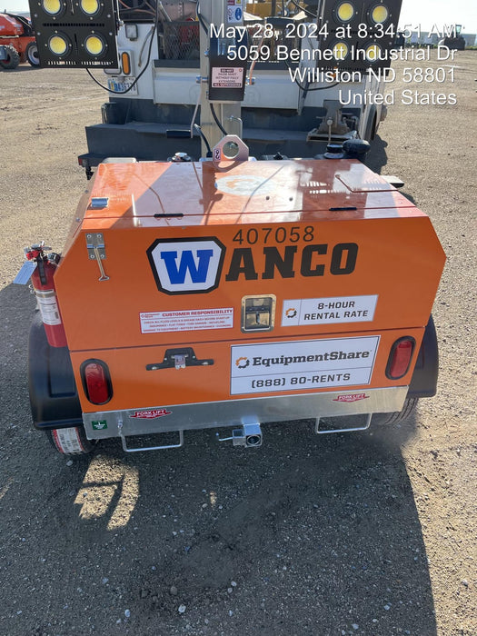 2024 Wanco WLTT-4MM4K Diesel, Deep Sea Controller, Shore Power Plug, Auto Start, (4) 350W LED Floodlights, 4kW Generator, 60 Gal Fuel Tank, 2" Ball, T3