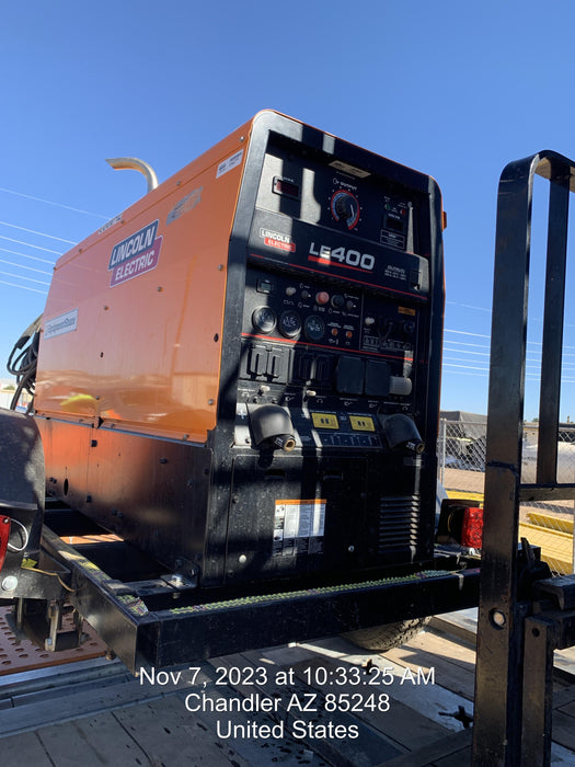 2023 Lincoln Electric LE400 Kubota V1505, Trlr, Cable Rack, Light Kit, ES Decals, T3