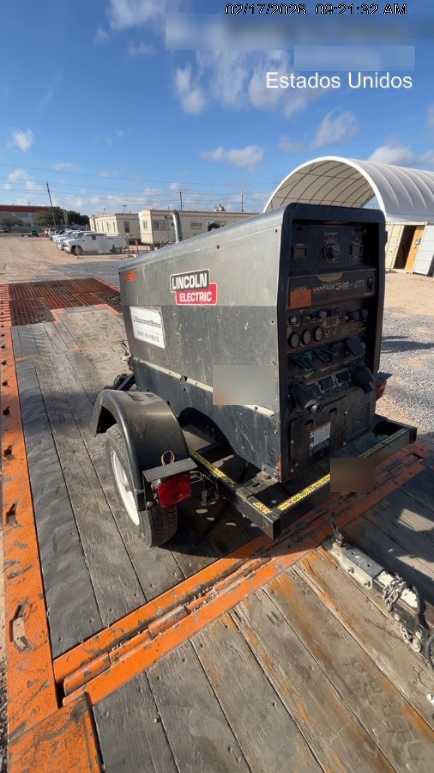 2019 Lincoln Electric Vantage 322 Lincoln Vantage 322 Welder w/Trailer, Light Kit, Cable Rack