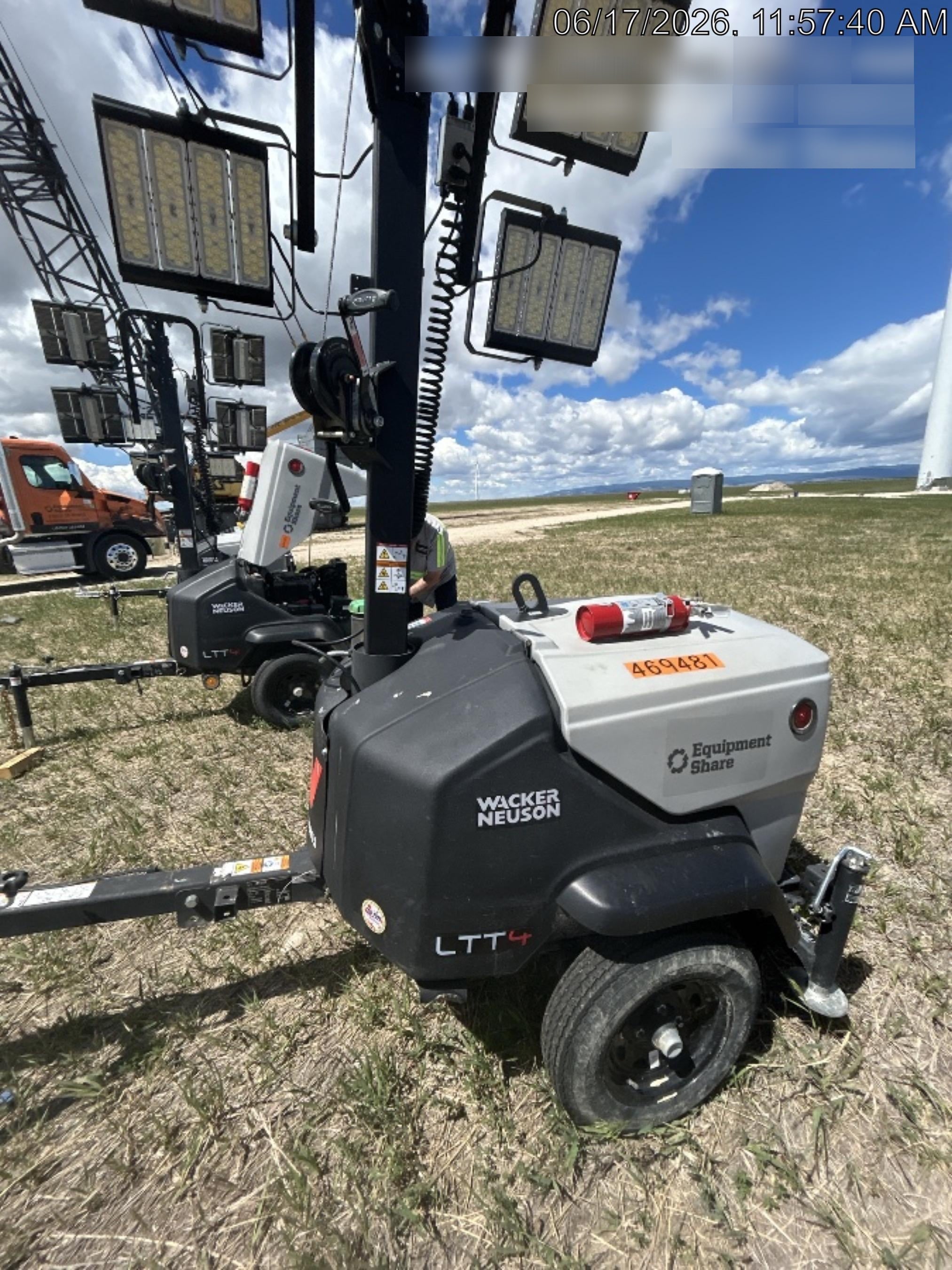 2024 Wacker Neuson LTT4 Diesel, Kohler KDW702, Deep Sea Controller, Auto Start, LED 320W, Bypass Outlet, T3