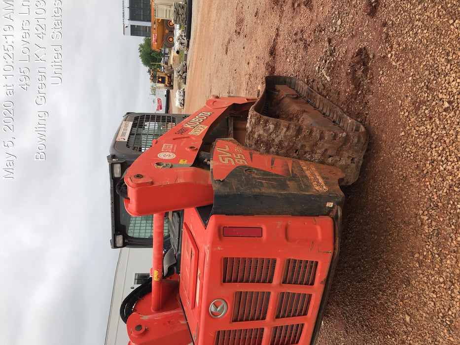 2019 Kubota SVL95-2S Cab/Heat/Air, Standard Tracks, Standard Flow, Hydraulic QC 80" HD Tooth Bucket