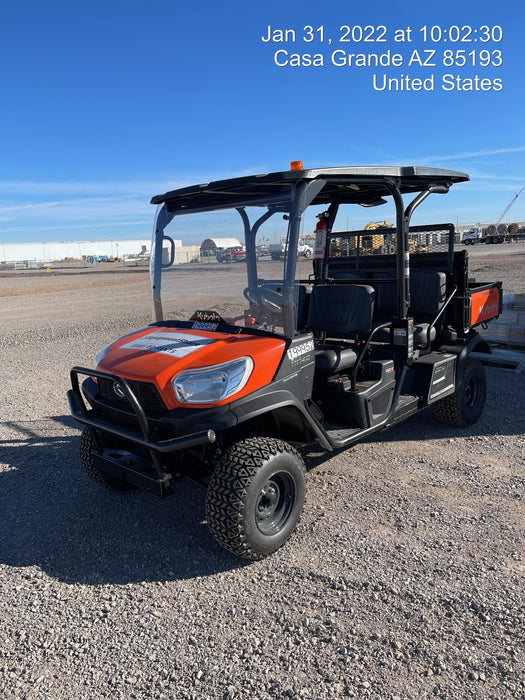 2022 Kubota RTV-X1140W-H Plastic Canopy, Windshield Acrylic Clear, LED Strobe Light, Wire Harness Kit, Back up Alarm