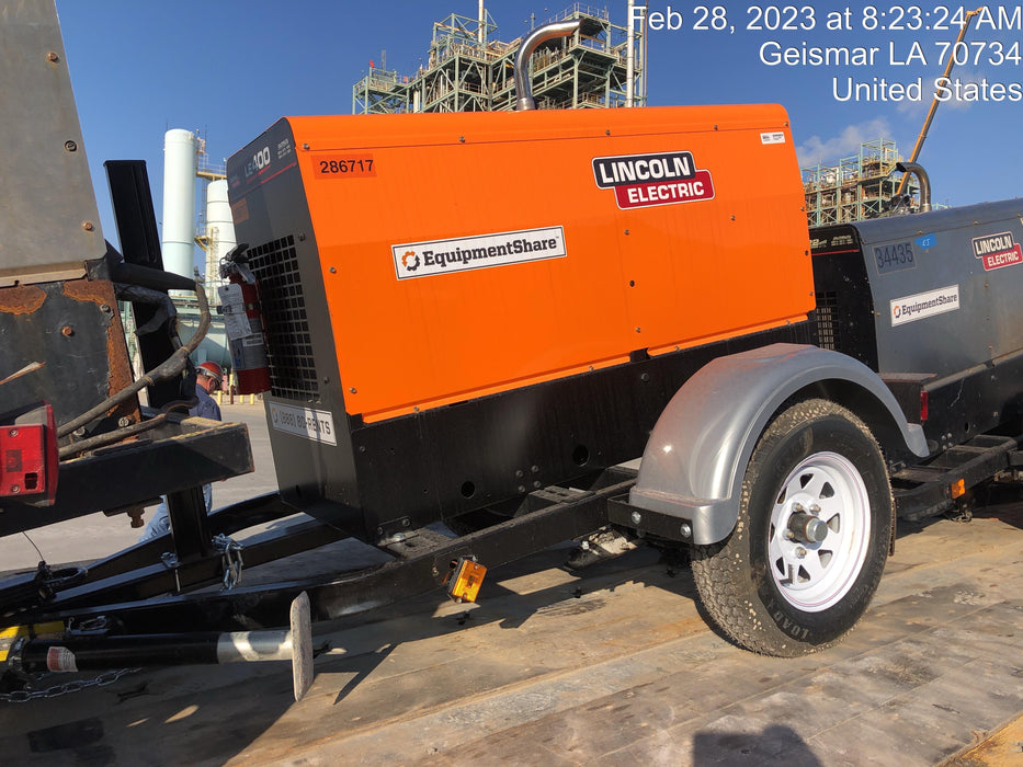 2022 Lincoln Electric LE400 Kubota V1505, Trlr, Cable Rack, Light Kit, ES Decals, T3