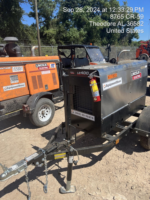 2024 Lincoln Electric LE400 Kubota V1505, Trlr, Cable Rack, Light Kit, ES Decals, T3