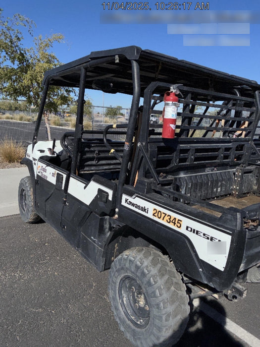 2022 Kawasaki Mule PRO-DXT Standard Options, Backup Alarm, Beacon, Plastic Hard Top, Poly Windshield, Horn Kit