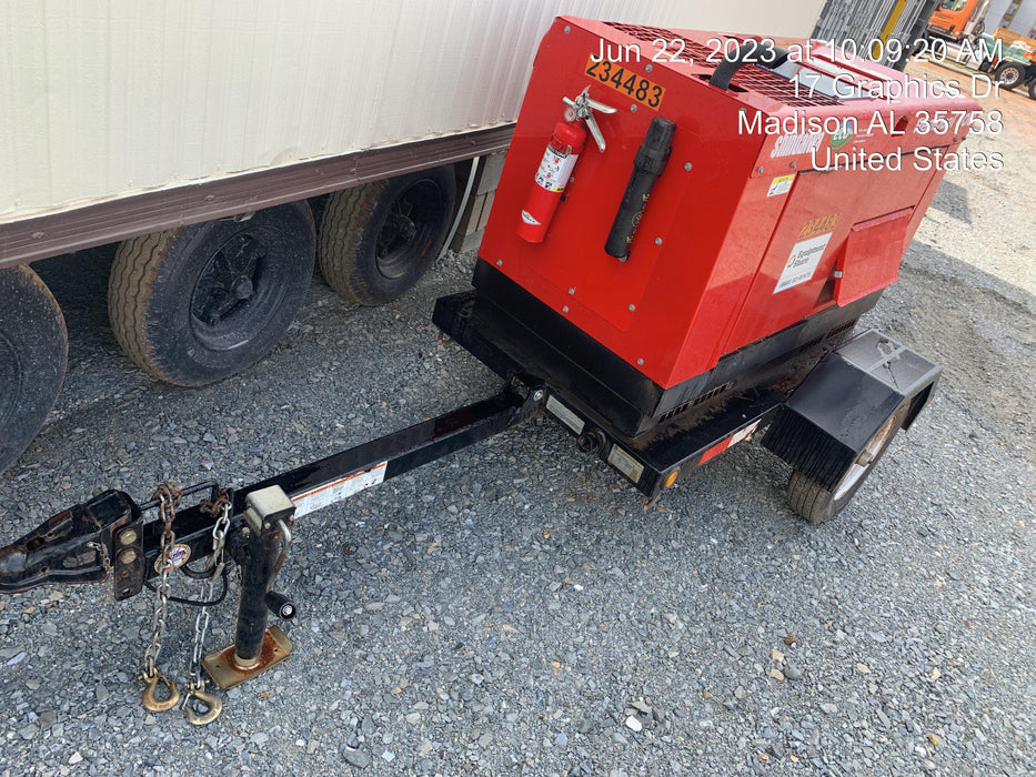 2022 Shindaiwa DGW400MDL Kubota D902 Engine, 23 HP, Dual Op Welder, Wire, Arc, Droop Stick, Tig, and CC Stick Functionality, Simulphase, 3 Phase and 1 Phase Gen Output, Single Axle NB Trlr, Slr Trckl Chrg 12V 12W, Fire Ext