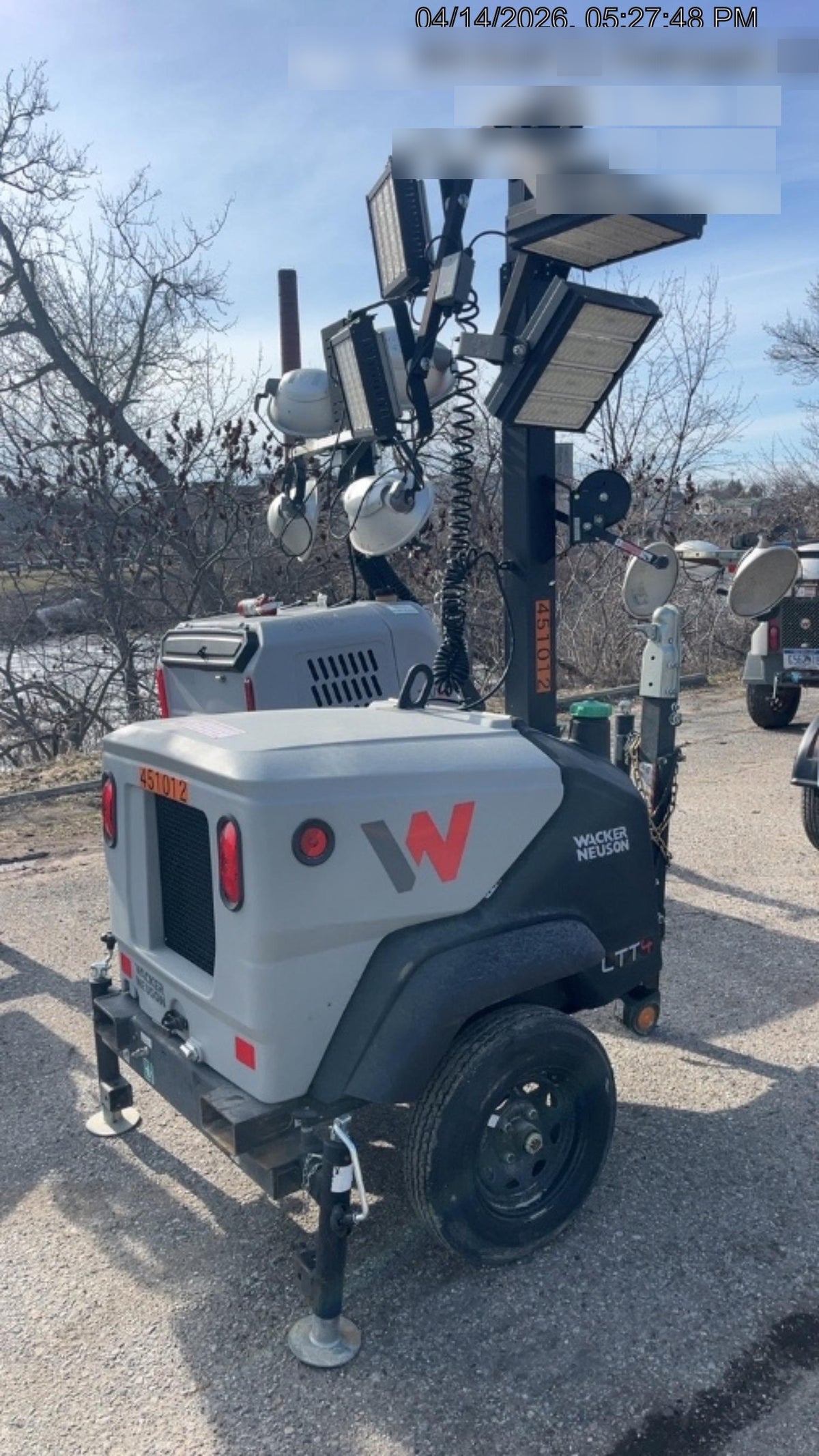 2024 Wacker Neuson LTT4 Diesel, Kohler KDW702, Deep Sea Controller, Auto Start, LED 320W, Bypass Outlet, T3