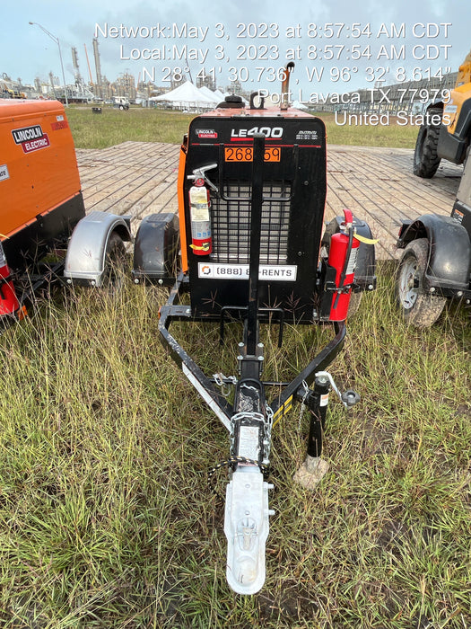 2022 Lincoln Electric LE400 Kubota V1505, Trlr, Cable Rack, Light Kit, ES Decals, T3